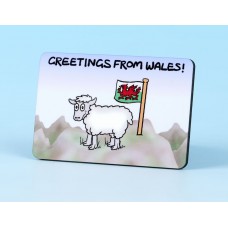 6128 Fridge Magnet-GREETINGS FROM WALES